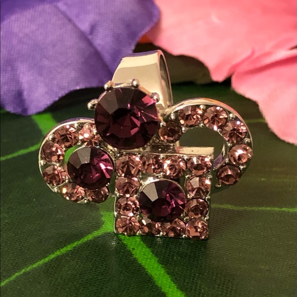 Purple Rhinestones Ring - Picture 2 of 8